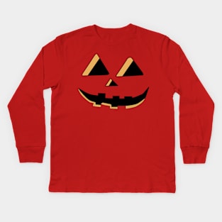 Pumpkin Face Kids Long Sleeve T-Shirt